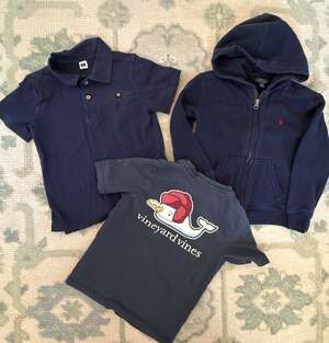 Sz 6 Polo Ralph Lauren Boys Navy Blue Full Zip Hoodie Youth S / 6